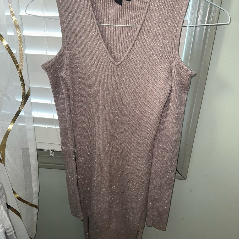 Sleeveless V-Neck Ribbed Dress
